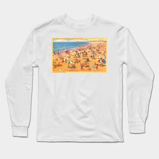 Surf bathing at Old Silver Beach, West Falmouth, Mass postcard Long Sleeve T-Shirt